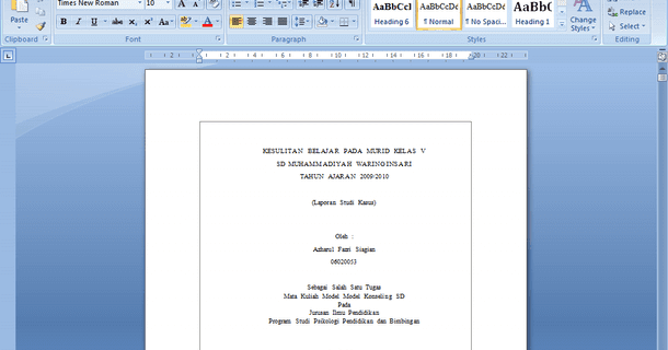 Contoh Makalah Studi Kasus Kesulitan Belajar Pada Murid Sd Contoh Makalah Docx