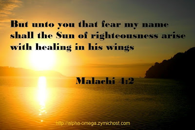 Sun of righteousness with healing in his wings