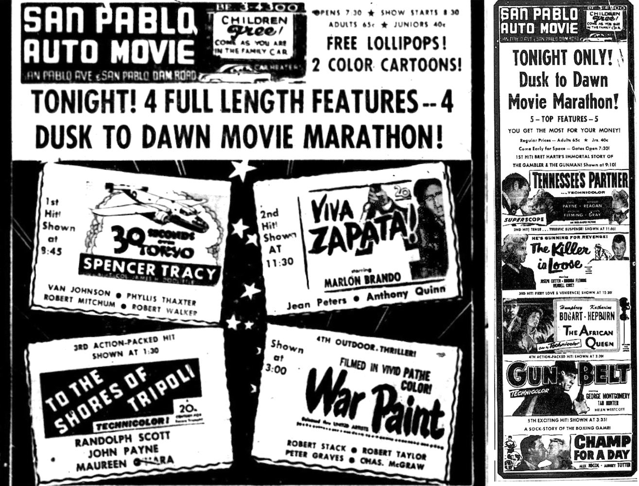 Lost Movie Theatres of Richmond California San Pablo Auto Movie (San