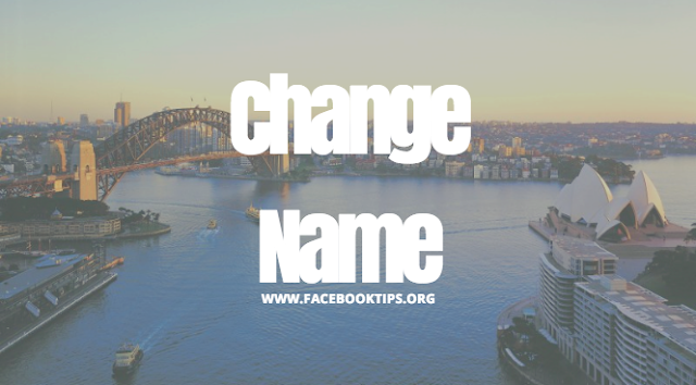 How to change name for Facebook