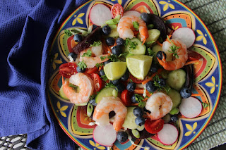 Shrimp Chef Salad with Wasabi Mustard Dressing