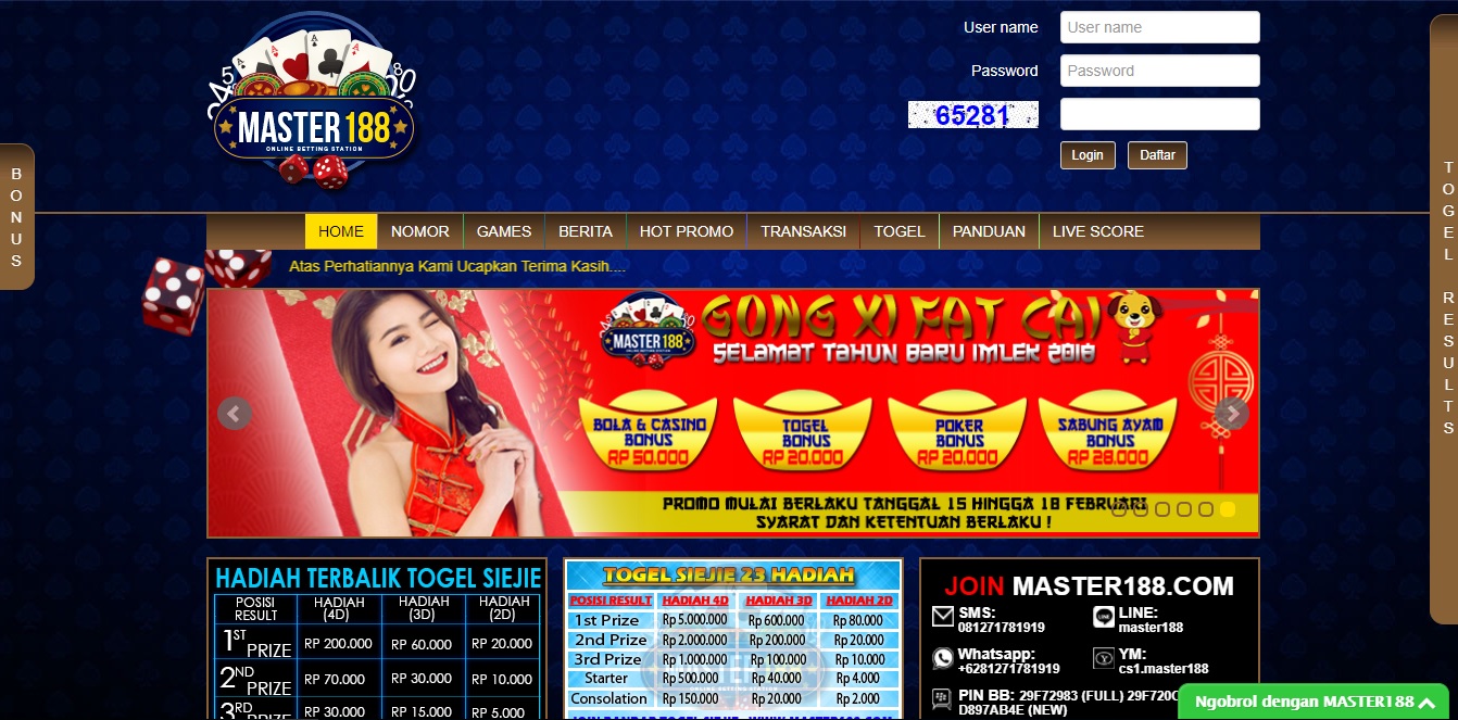 Togel Siejie Master188