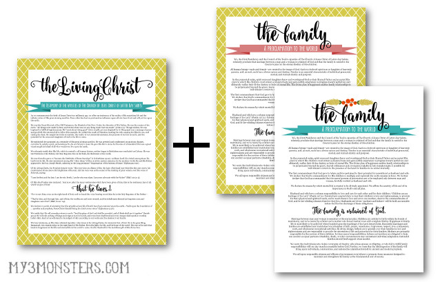 Free Printable Family Proclamation -- with 13 different options, there's one for everybody at /