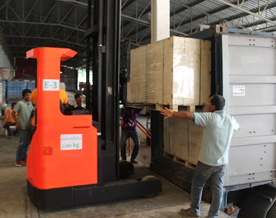 Solar Power panels arrive in Buriram Shipping Container Shipping Container wholesale shipment of Solar panels in Buriram