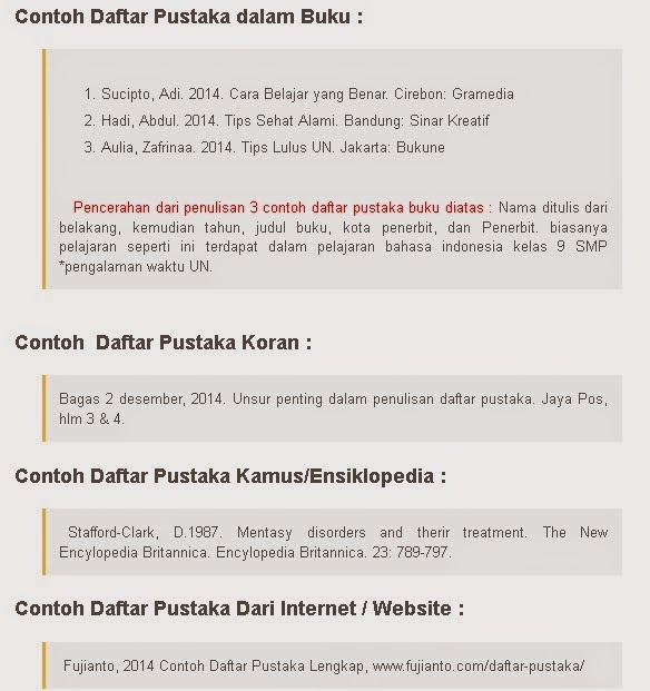 Penulisan daftar pustaka yang benar adalah ........