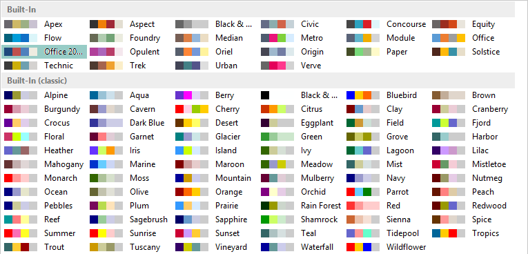 Best Color Combinations From Ms Publisher 2013