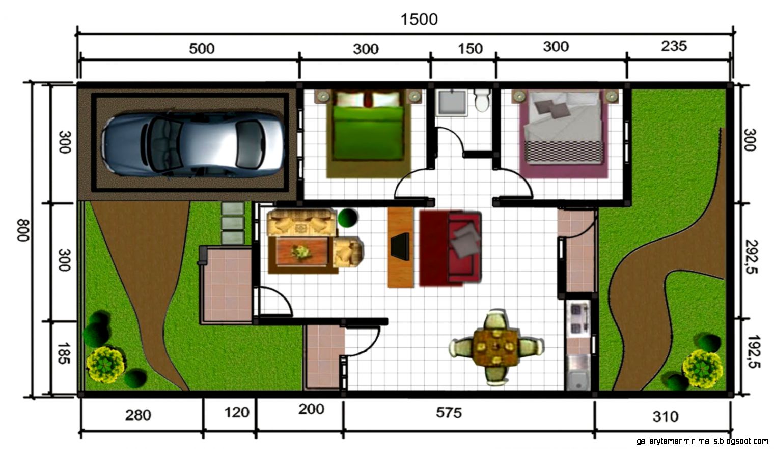  Desain  Taman  Autocad Kumpulan Desain  Rumah