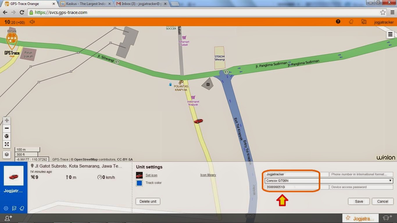 Tutorial GPS Tracker Menggunakan  Server GPSTrace GPS Tracker