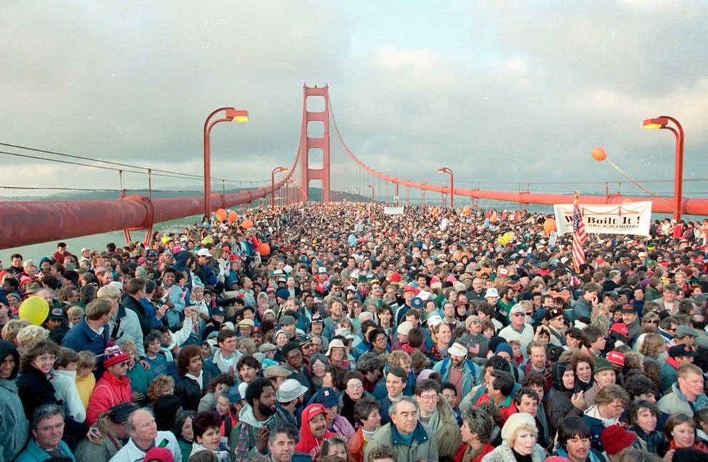 Pictures of the Golden Gate Bridge 50th Anniversary vintage everyday