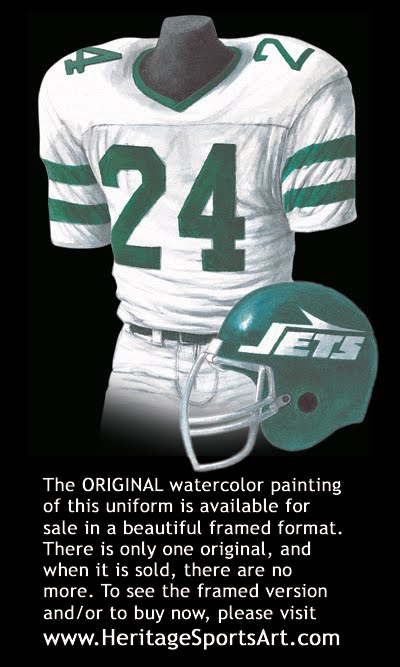 Framed Evolution History New York Jets Uniforms Print — The Greatest-Scapes