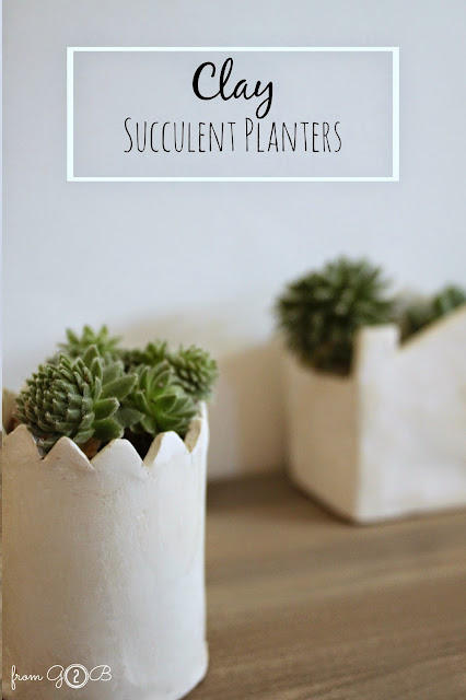  DIY Clay Succulent Planters