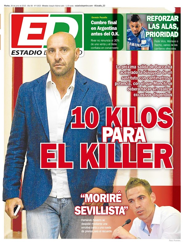 Sevilla, Estadio Deportivo: "10 kilos para el killer"