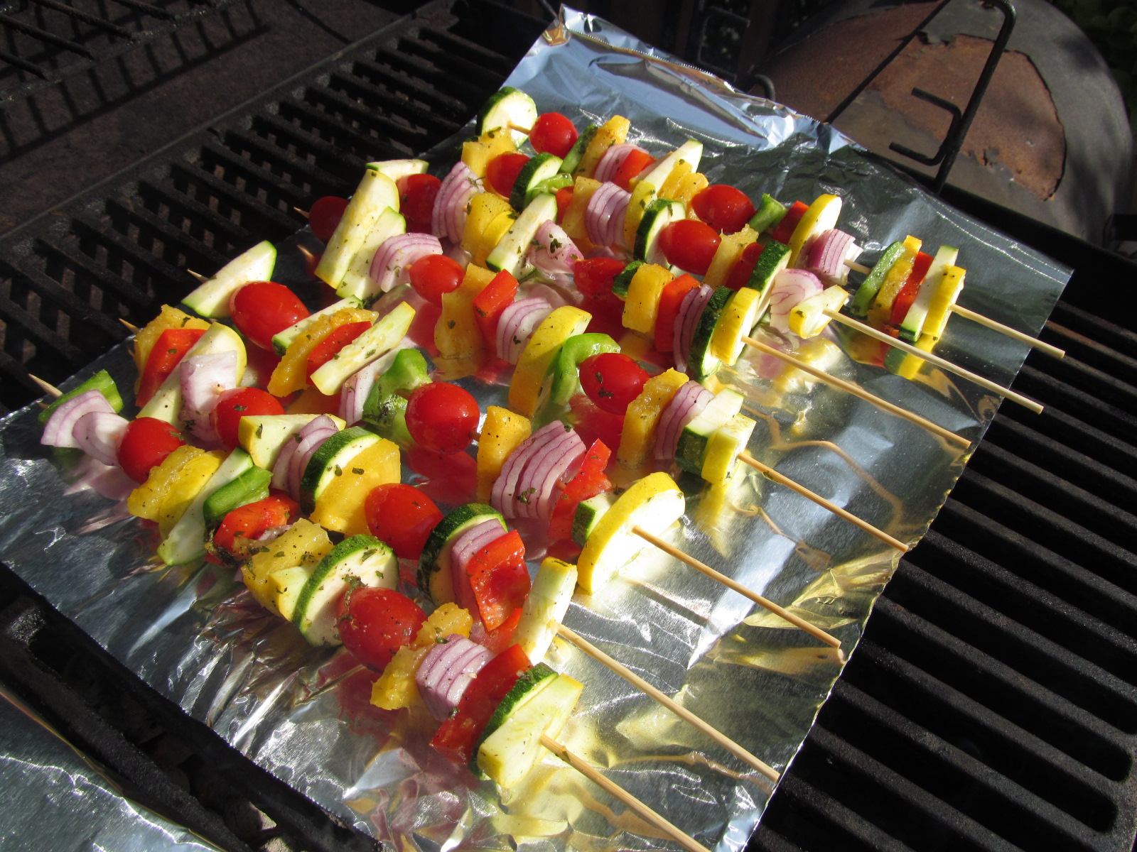 Sugarplum's Kitchen Grilled Fruit and Vegetable Kabobs