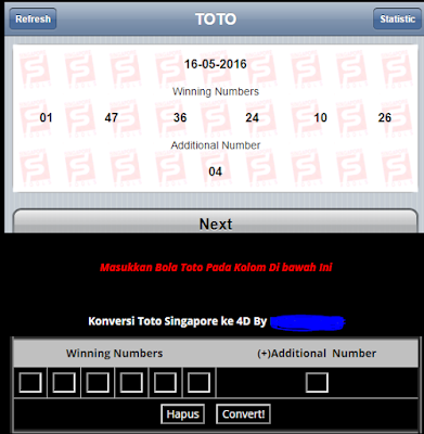Sgptotodan Singapore 4 D