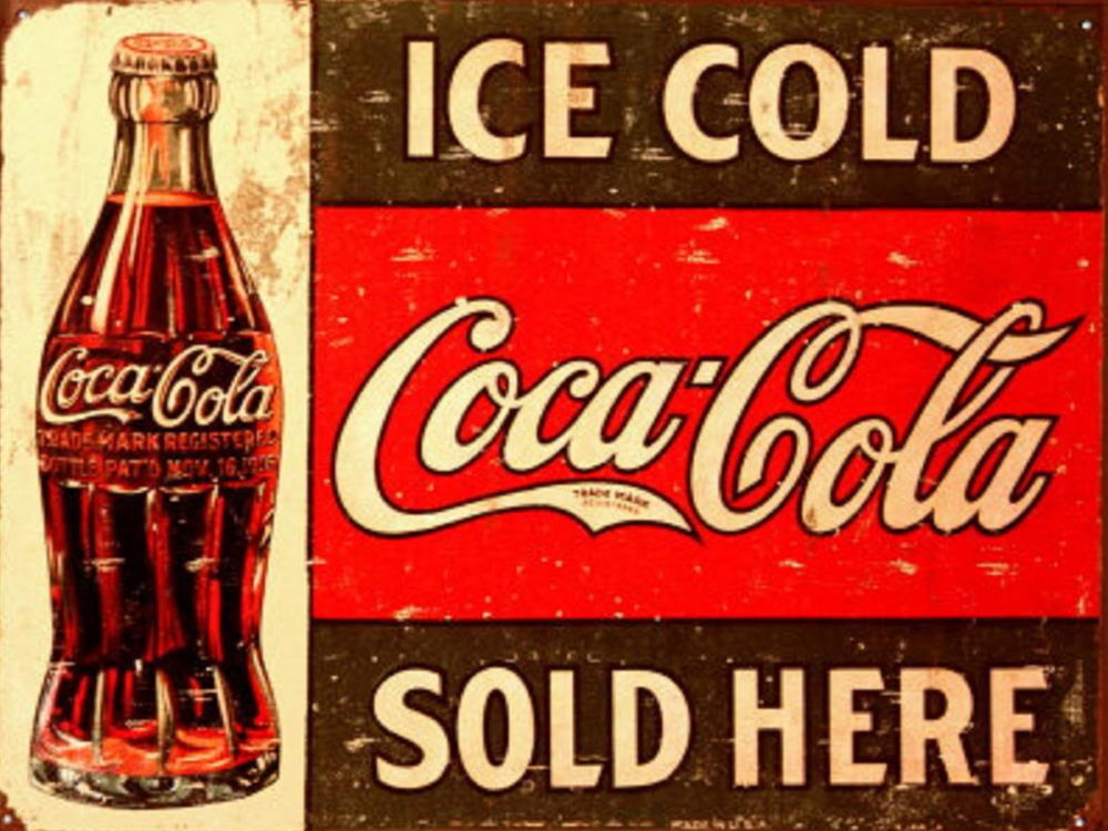 vintage coca cola sign