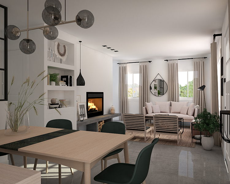 Living room and dining room e-decor project by Eleni Psyllaki My Paradissi