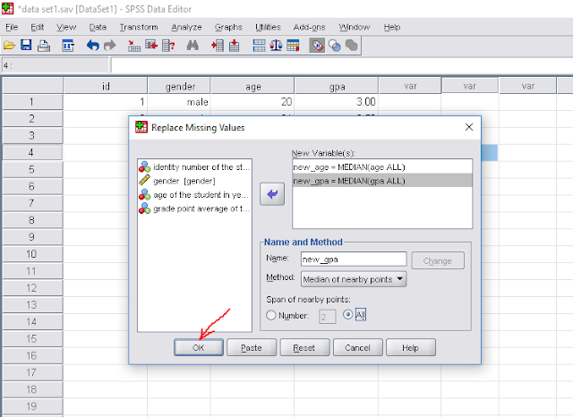 replacing missing value analysis