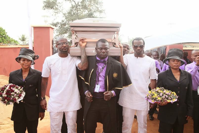 peter okoye crying dad burial