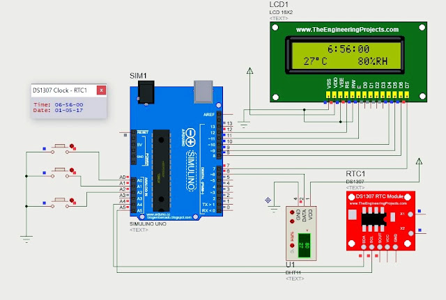 Digital Clock Arduino LCD 16x2 + DHT11 (Pemantau Suhu + Jam) - Dicky B_Mz