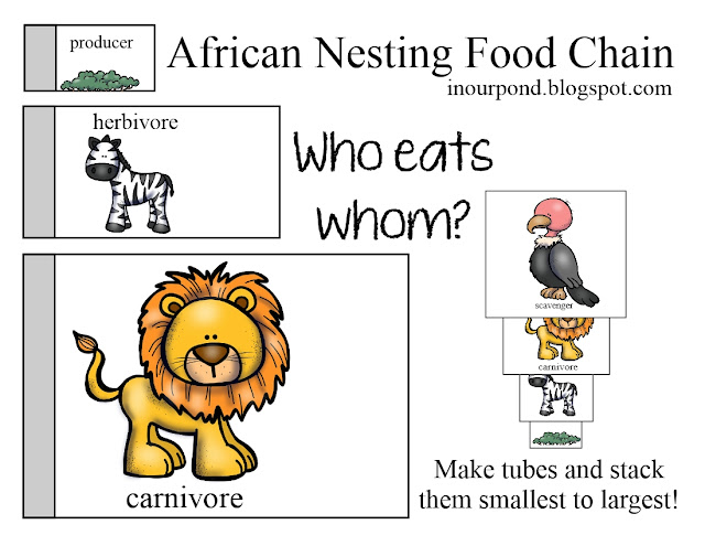 FREE Nesting African Food Chain Printable from In Our Pond
