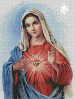 immaculate heart of mary cross stitch