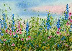 flower garden paint painting watercolor splattered easy flowers tutorial myflowerjournal acrylic drawing field journal paintings fun party watercolour summer splatter