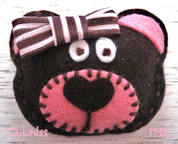 Broches Osos DE Fieltro Y Tela