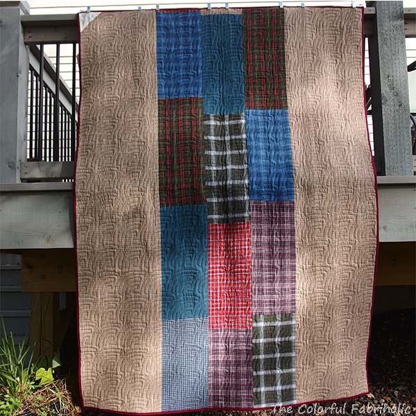 The Colorful Fabriholic: Gary's Flannel Quilt