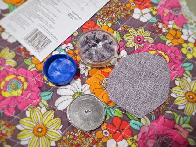 cutting fabric for button cover kit