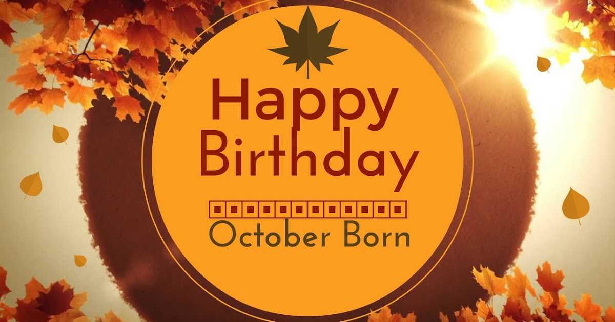 Happy October Birthday Images - Printable Template Calendar