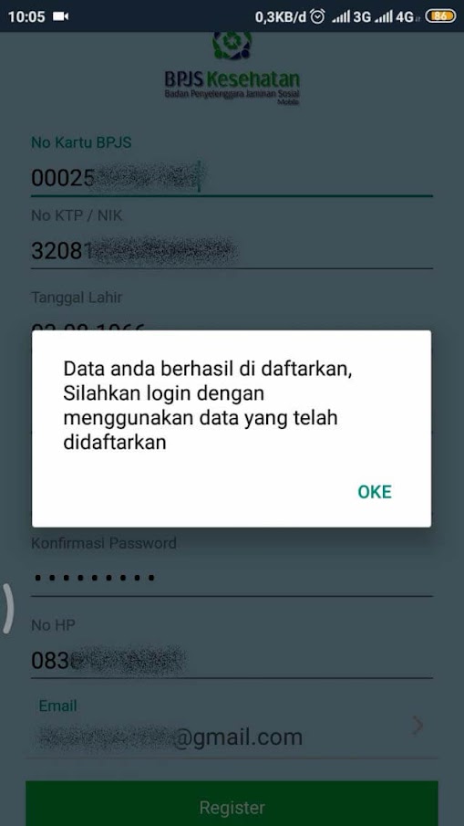 Data JKN-KIS berhasil di daftarkan Data JKN-KIS berhasil di daftarkan