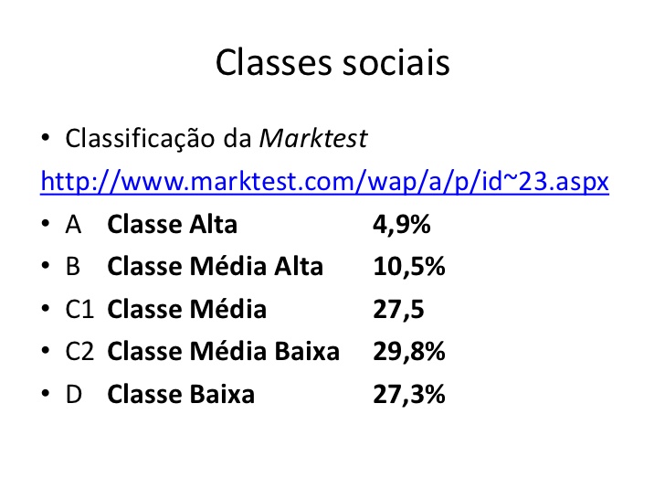 Reencontros CLASSES SOCIAIS EM PORTUGAL
