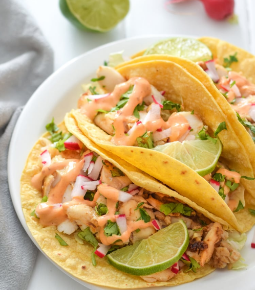 Fish Tacos with Chipotle Lime Crema #dinner #yummy