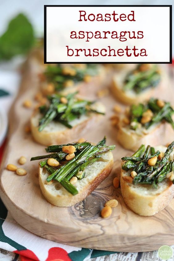 Bruschettastyle asparagus appetizer Recipes For Dinner Easy