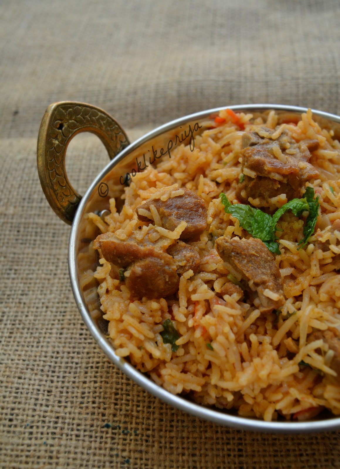 South Indian Mutton Biryani Recipe