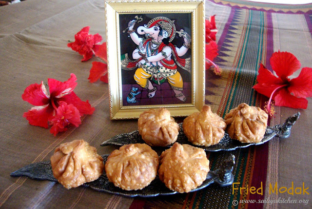 images of Fried Modak Recipe /Fried Modak For Ganesha Chathurthi / Fried Mothagam Recipe / Maharashtrian Fried Modak Recipe