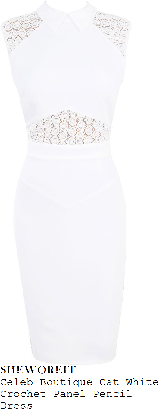 chloe-sims-white-crochet-panel-sleeveless-collared-pencil-dress