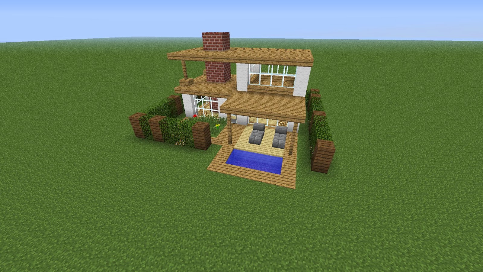 Desain Rumah Modern Di Minecraft Pe Desain Rumah Modern