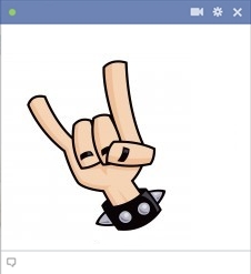 Rock On Symbol For Facebook