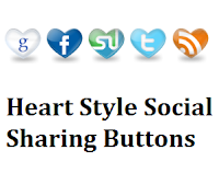 Social Media Heart Style Sharing Widget