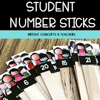 classroom student number sticks 