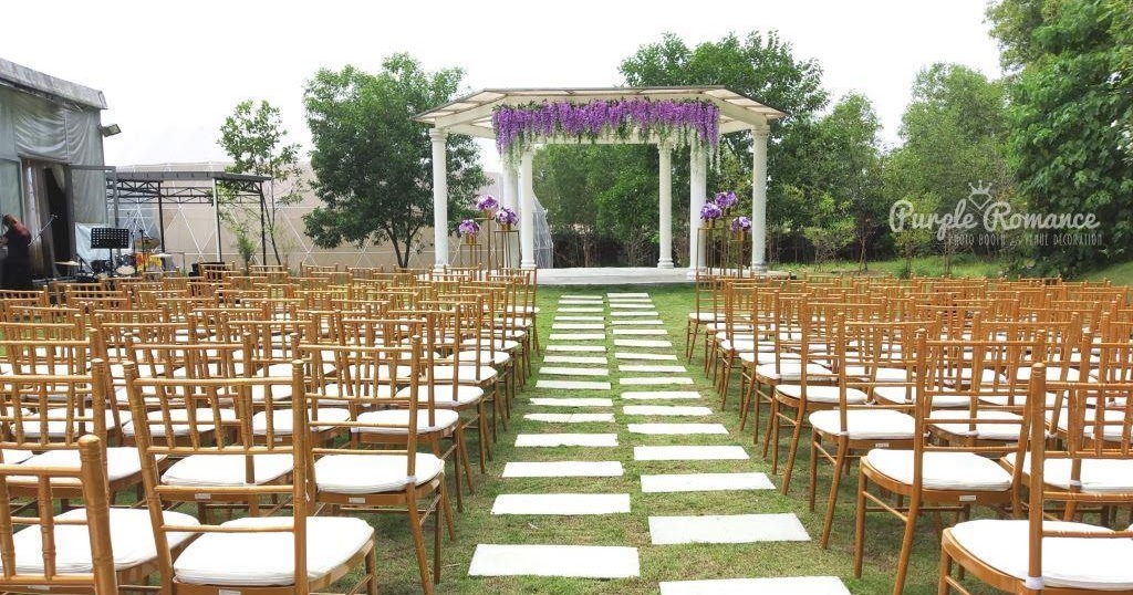 Gazebo Wedding Decoration at Puteh Subang | Purple Romance Event (Malaysia)
