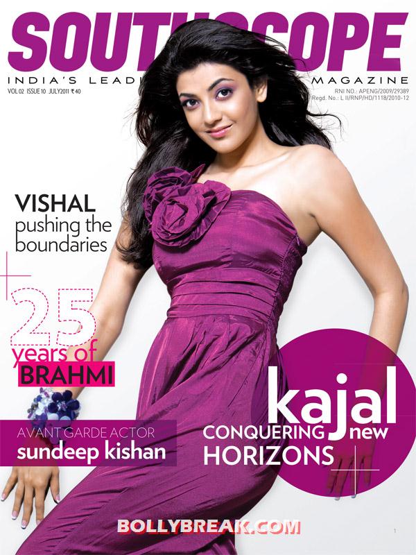 Kajal Agarwal South Scope Magazine Cover - South Indian Actresses South Scope Magazine Cover Pages Scans