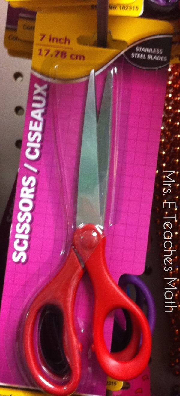 Mrs. E Teaches Math:  Dollar Store Finds for the Classroom - Scissors
