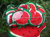 Crocheted Watermelon Potholders