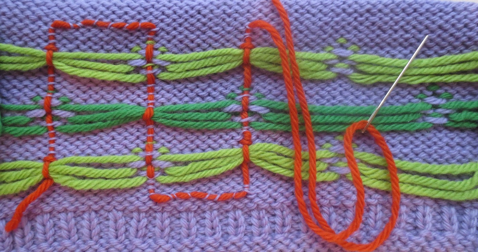 TECHknitting Fastening long floats for invisible stranding