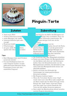 Pinguin-Torte - Rezeptkarte