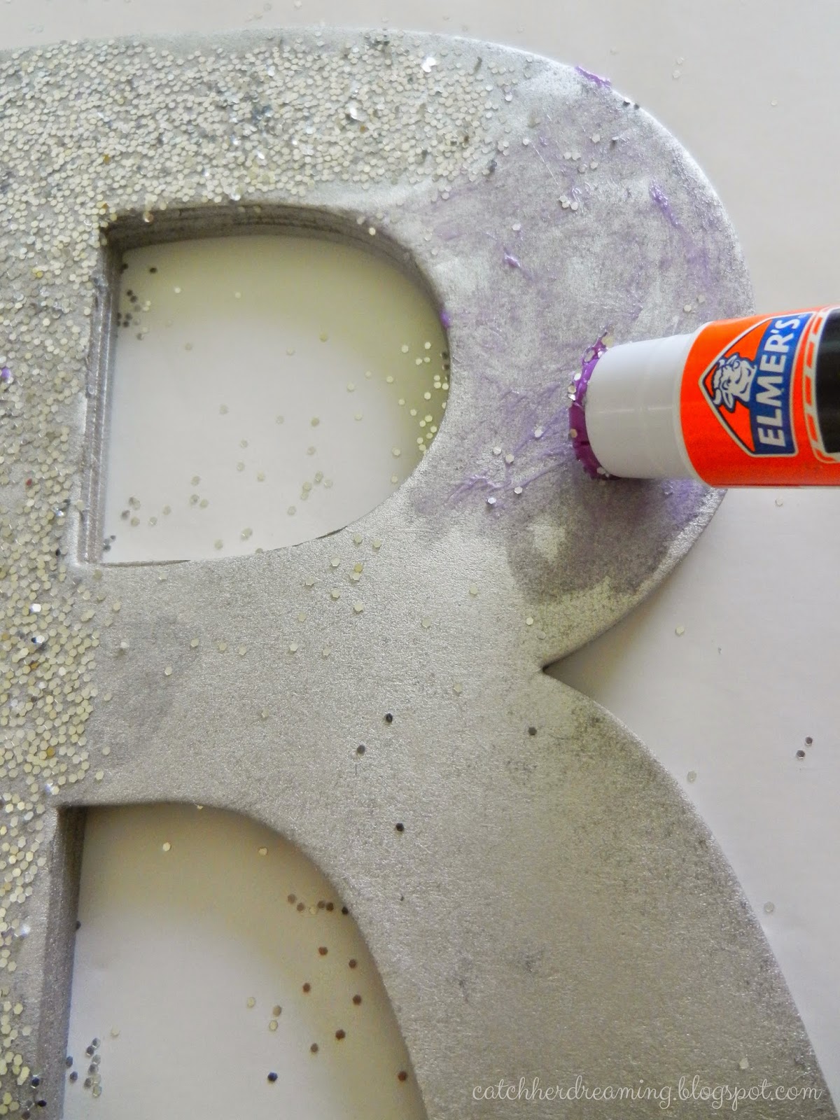 Catch Her Dreaming: Glitter Letter Sign Diy