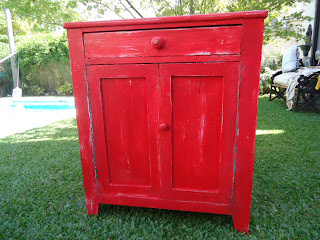 +VINTOUCH+ MUEBLES ,RECICLADOS ,PINTADOS A MANO : MUEBLE DE CAMPO ROJO