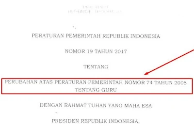 Penting, Ini PP Nomor 19 Tahun 2017 Tentang Guru